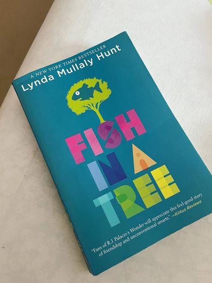 Our book club recommendation: "Fish in a Tree." This inspiring story helps us discuss important themes like empathy, perseverance, and what it truly means to be smart.