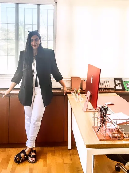 A photo of Yogmaya in the office. This space represents years of hard work, dedication, and the entrepreneurial journey we embarked on together.