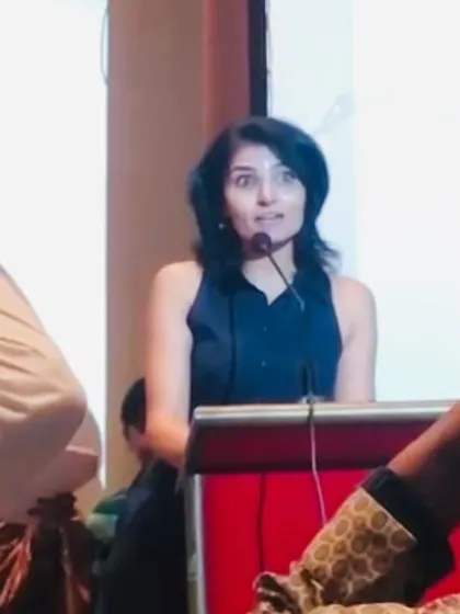 Speaking at a school event. I believe in spreading the love for theatre and sharing my expertise to nurture young talent in the wider community.