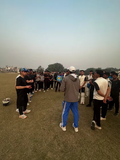 This is what it's all about. A team huddle where we talk strategy, build each other up, and focus on the process. Cricket is a team game, but it starts with individual mental strength.