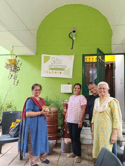 Celebrating the completion of another fun-filled, interactive workshop. Each participant leaves not just with knowledge, but with the confidence to start composting immediately.