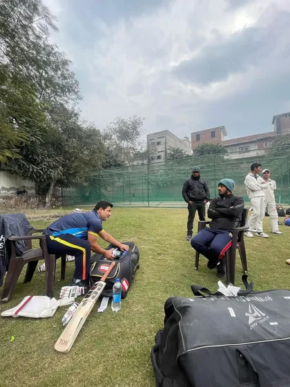 Professional players often use our facilities to prepare for major tournaments. Here, Piyush Chawla gets ready for a session at our academy.