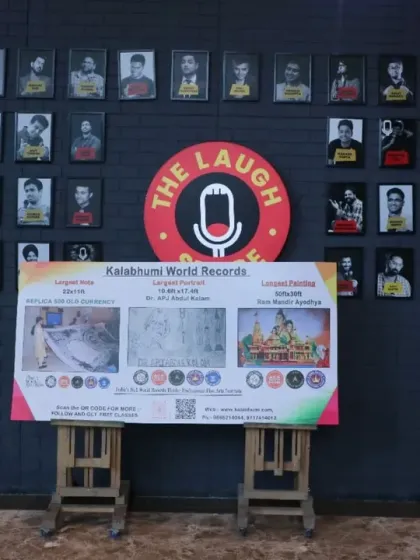 The display area at "The Pride of India" award ceremony, showcasing our world records and achievements.