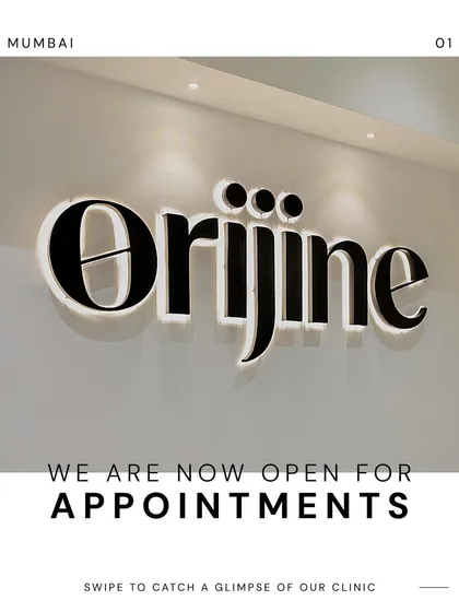 My doors are now open, and the journey begins with you. The Orijine sign at my Mumbai clinic is a beacon for all those seeking a higher standard of holistic care.