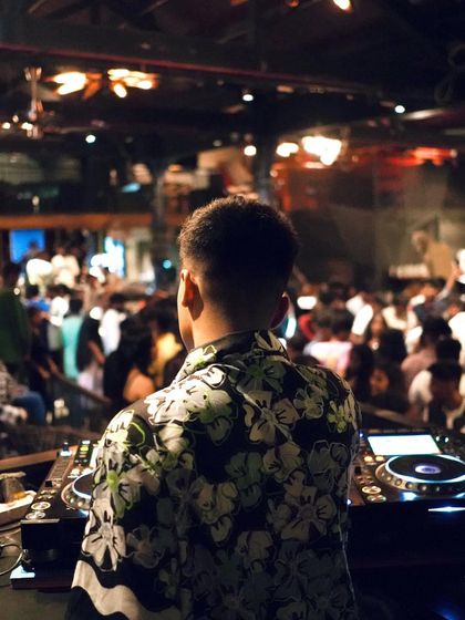 It's a different high. The view from the DJ booth, looking out at a sea of people, is my favorite place to be.