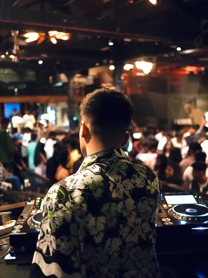 It's a different high. Looking out at a packed dance floor, ready to take them on a musical journey.