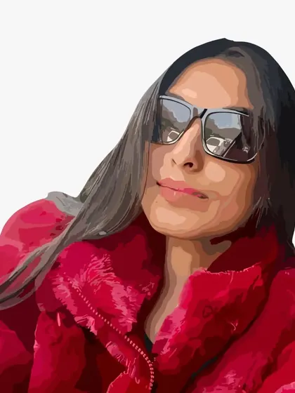 This is the same custom vector portrait, but with a clean white background. This style is perfect for profile pictures or a more classic look.