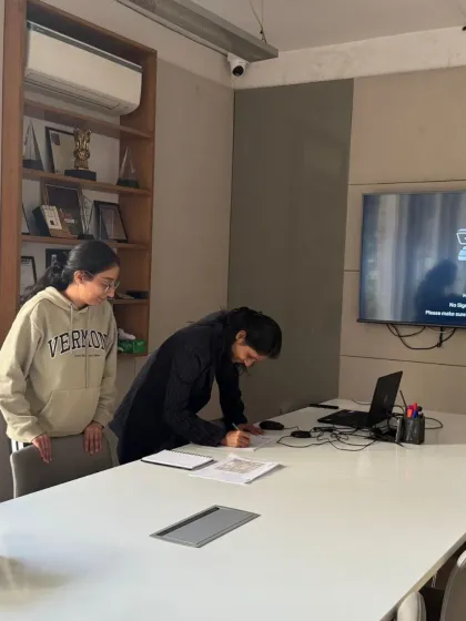 Our conference rooms are spaces for focused collaboration. Here, team members review plans, ensuring every detail aligns with the project's core concept and objectives.