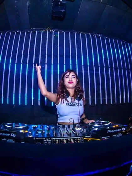 Commanding the console in Hyderabad. There's no better feeling than looking out at a full dance floor, with the lights flashing and the bass pumping. This is the experience I bring to every big club night.