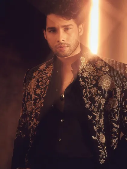 Creating a Diwali look for Siddhant Chaturvedi. The goal was to blend traditional craftsmanship with a modern edge, using intricate embroidery on a dark, contemporary silhouette.