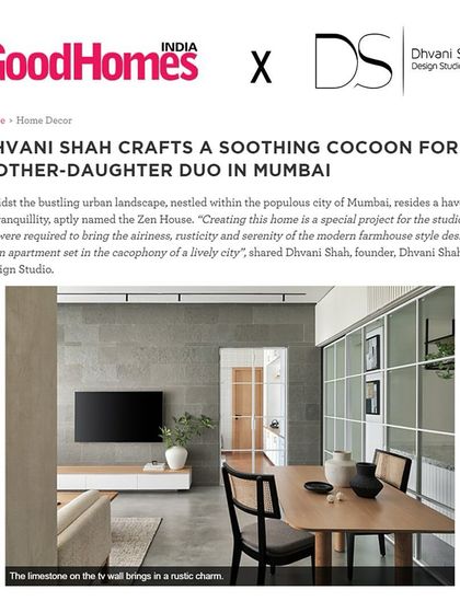 Our Zen House project featured in Good Homes magazine. The article highlights how we crafted a soothing cocoon, bringing the airiness and serenity of modern farmhouse design to a bustling city apartment.