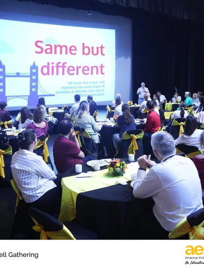 Saying goodbye is never easy, but we do it with support and care. Our Farewell Gathering brings the community together to share stories and explore the RAFT model (Reconciliation, Affirmation, Farewell, Think Destination) to help families navigate their transitions.