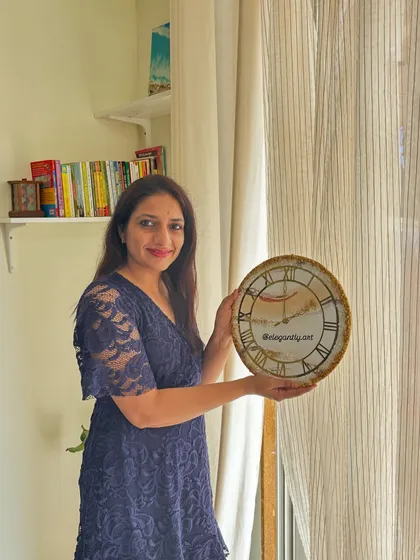 Ghibli fever. Here I am, holding one of my custom resin clocks, feeling the joy and peace that comes from creating something beautiful with my own hands.