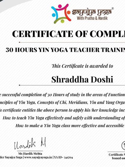 Congratulations to another graduate of our Yin Yoga TTC. Our community of 'Yinsters' continues to grow, spreading the message of this quiet and powerful practice.