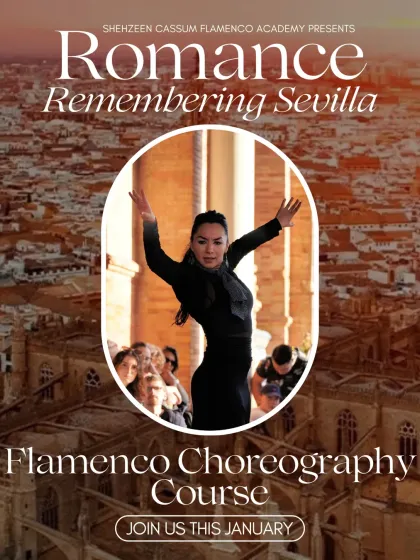 I bring the magic of Spain directly to you with specialized choreography courses like this one, inspired by my training with grand maestros in Andalusia. This "Romance: Remembering Sevilla" course is a perfect example of how we learn beautiful, authentic routines together in our Bandra studio.