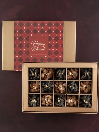For those who love classic nutty flavours, our Nutty Rochers are a perfect choice. These handmade chocolates are part of our special eggless Diwali collection.