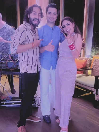 Celebrating with the happy couple after a successful event in Phuket. Their joy and energy are what make it all worth it.