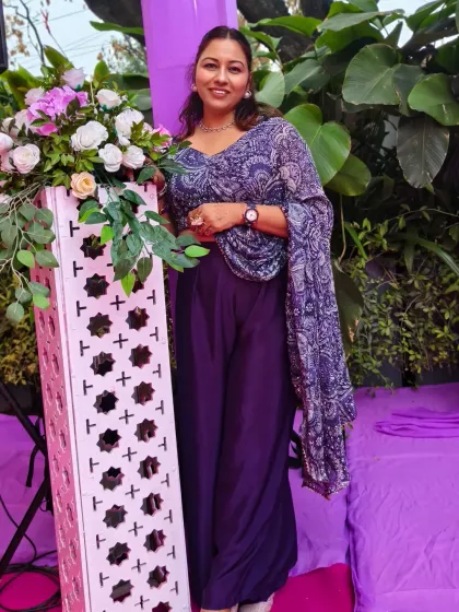 A portrait at a colorful Mehendi event. I love the energy of pre-wedding functions, they are filled with so much anticipation and happiness.