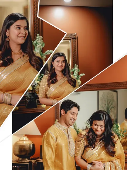 A collection of candid moments from Arpit and Akanksha's Roka. This collage highlights the unposed smiles and laughter, which I believe are the most genuine expressions of happiness.