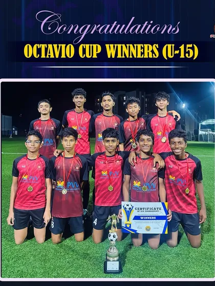 Victory for our U-15 team! Lifting the Octavio Cup is a proud moment that reflects our teamwork, strategy, and winning mentality. We build teams that fight together and celebrate together.