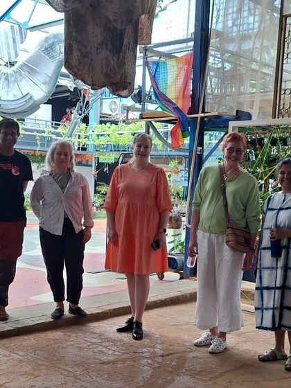 A group photo with the team from Aalto University after the 'Radical Creatives' film screening. We love collaborating with changemakers from around the world.