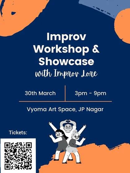 An "Improv Workshop & Showcase" with Improv Lore, a full day of learning, performing, and jamming for improv enthusiasts.