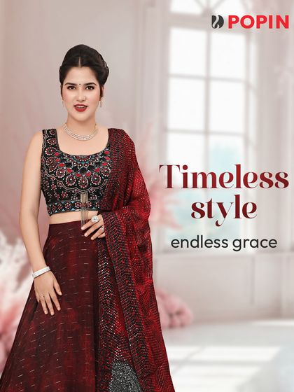 Timeless style, endless grace. This graphic highlights the elegant combination of a maroon skirt and a detailed black blouse.