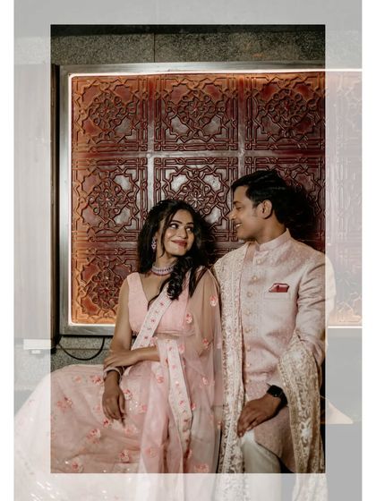 A candid shot of the couple looking at each other with love and affection during their engagement photo session.