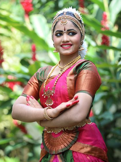 Niyati striking a pose in my garden during her photoshoot. These are unforgettable experiences for the students.