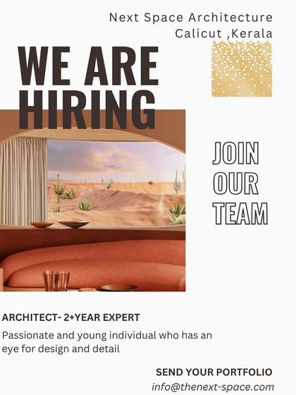 The Next Space in Calicut is hiring an Architect.