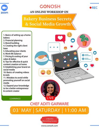 Conosh - Online Culinary Workshops Grow Your Food Business photo 8