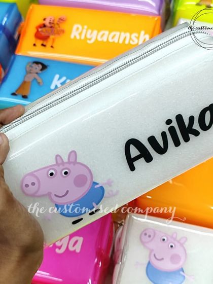 Little artists, big dreams! Their own personalized stationery box, featuring characters like Peppa Pig, is perfect for storing crayons, pencils, and other creative tools.