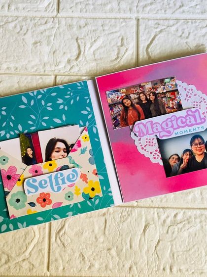 A snail mail flipbook with pockets for "selfies" and "magical moments." It's an interactive way to organize and present your favorite photos.