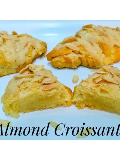 I love experimenting with classic pastries. These Almond Croissants are double-baked with a rich almond cream filling and topped with flaked almonds for extra crunch.