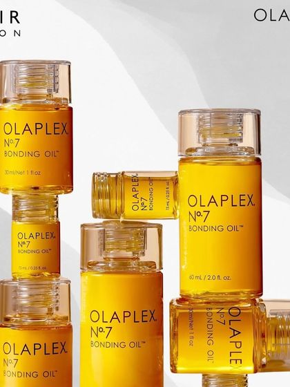 This is the secret to dramatic shine. Olaplex No. 7 Bonding Oil is a lightweight styling oil that adds incredible gloss while repairing and strengthening hair.