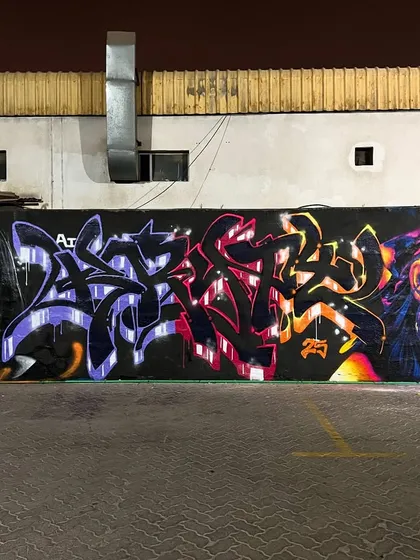 Linking up with my boys from Indonesia for a jam in Dubai. Graffiti is a global culture. This piece shows how different styles can come together on one wall to create something totally unique.