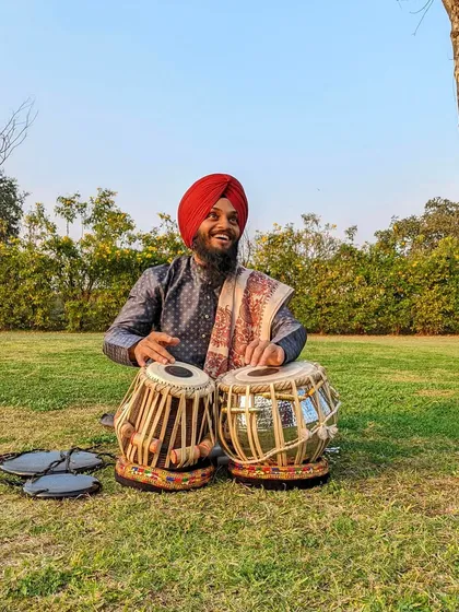 A smile of pure joy while playing outdoors. This is what music does, it brings happiness from within.