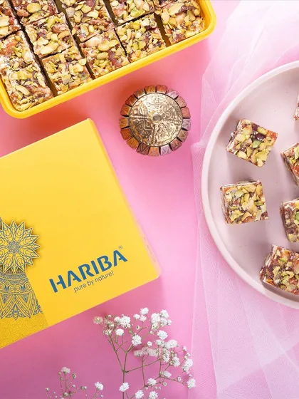 This image for a festive sweet box combines product and lifestyle photography. The soft, bright lighting and delicate props create an elegant, gift-worthy feel. My goal was to make the product look not just tasty, but also like a premium, thoughtful present for any occasion.