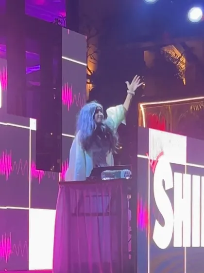Waving to the massive Sunburn crowd. The energy you get back from a festival audience is indescribable.
