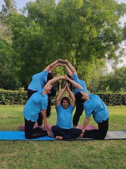 Another beautiful group formation, creating a human shelter with our bodies. This represents the support and community we share.