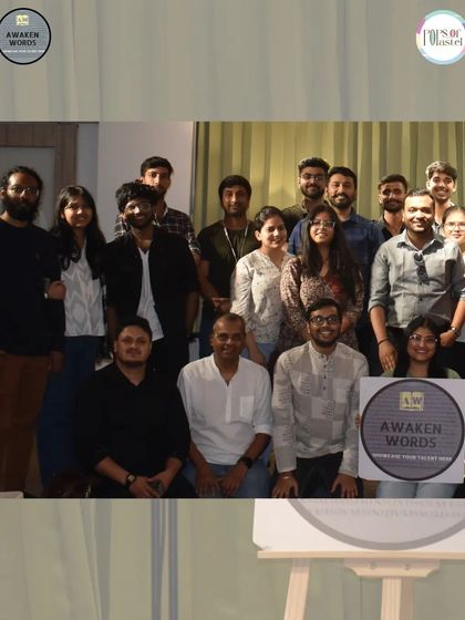 The "Awaken Words" crew after another successful open mic night. It's all about community and creativity.