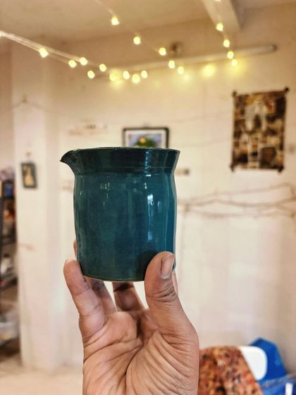 These bright, colorful pieces perfectly reflect the student's sunny personality. From hand-built forms to glazing without fear, she really let herself explore and enjoy the process during her beginner's course.