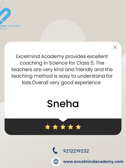 This parent review from Sneha commends our excellent and easy-to-understand Science coaching for Class 5, highlighting the very good overall experience.