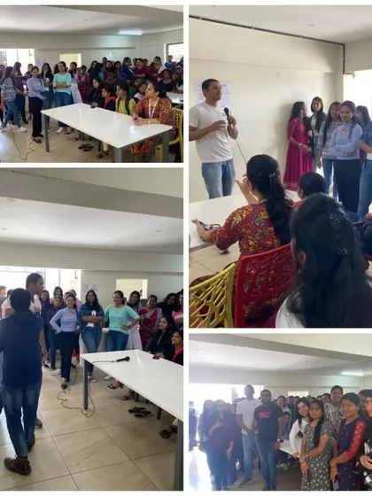 Another collage capturing the energy and participation at the women's self-defense seminar.