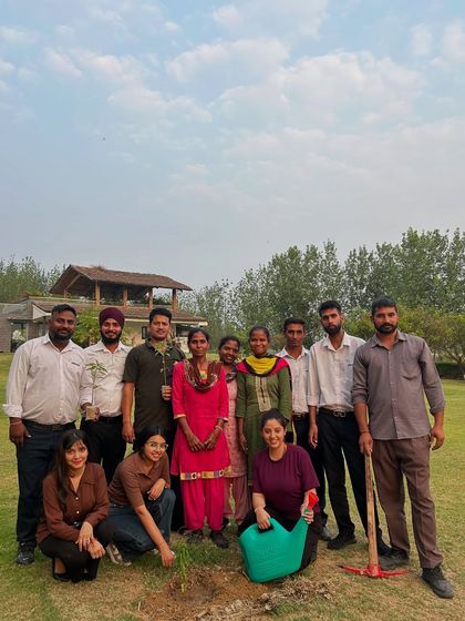 As a community, we believe in giving back to the earth that nurtures us. Here is our team and guests celebrating World Environment Day by planting new saplings at our retreat center.