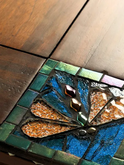 The soul of a space is often found in its details. This close-up of a custom mosaic inlay from one of our projects showcases our dedication to artisanal craftsmanship, where every small element is thoughtfully considered to tell a larger story of beauty and care.