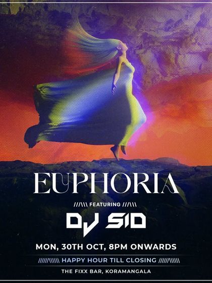Another 'Euphoria' flyer, showcasing the high-energy vibe of my Monday night sets.