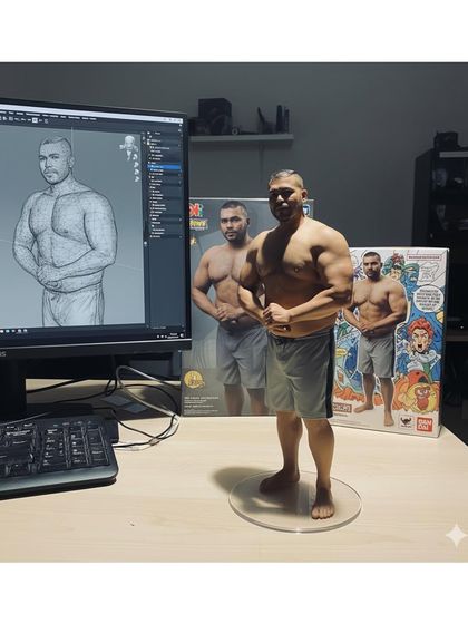 It's a unique feeling to see your hard work turned into a 3D model and action figure. A cool reminder of the physique I've built.
