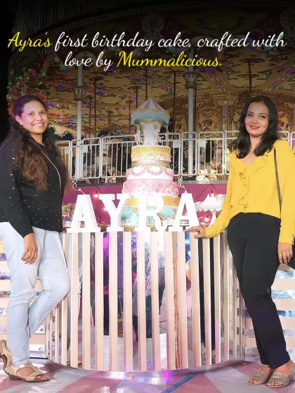 Proud moment. Standing next to our creation for Ayra's first birthday. We love bringing our clients' visions to life for their most important celebrations.