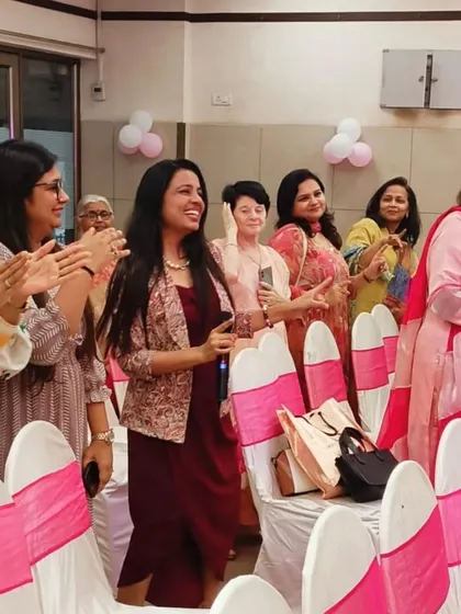 Hosting a 'Welcome Baby' event for little Niyara. The room was filled with joy as family and friends danced and celebrated the arrival of the new family member.